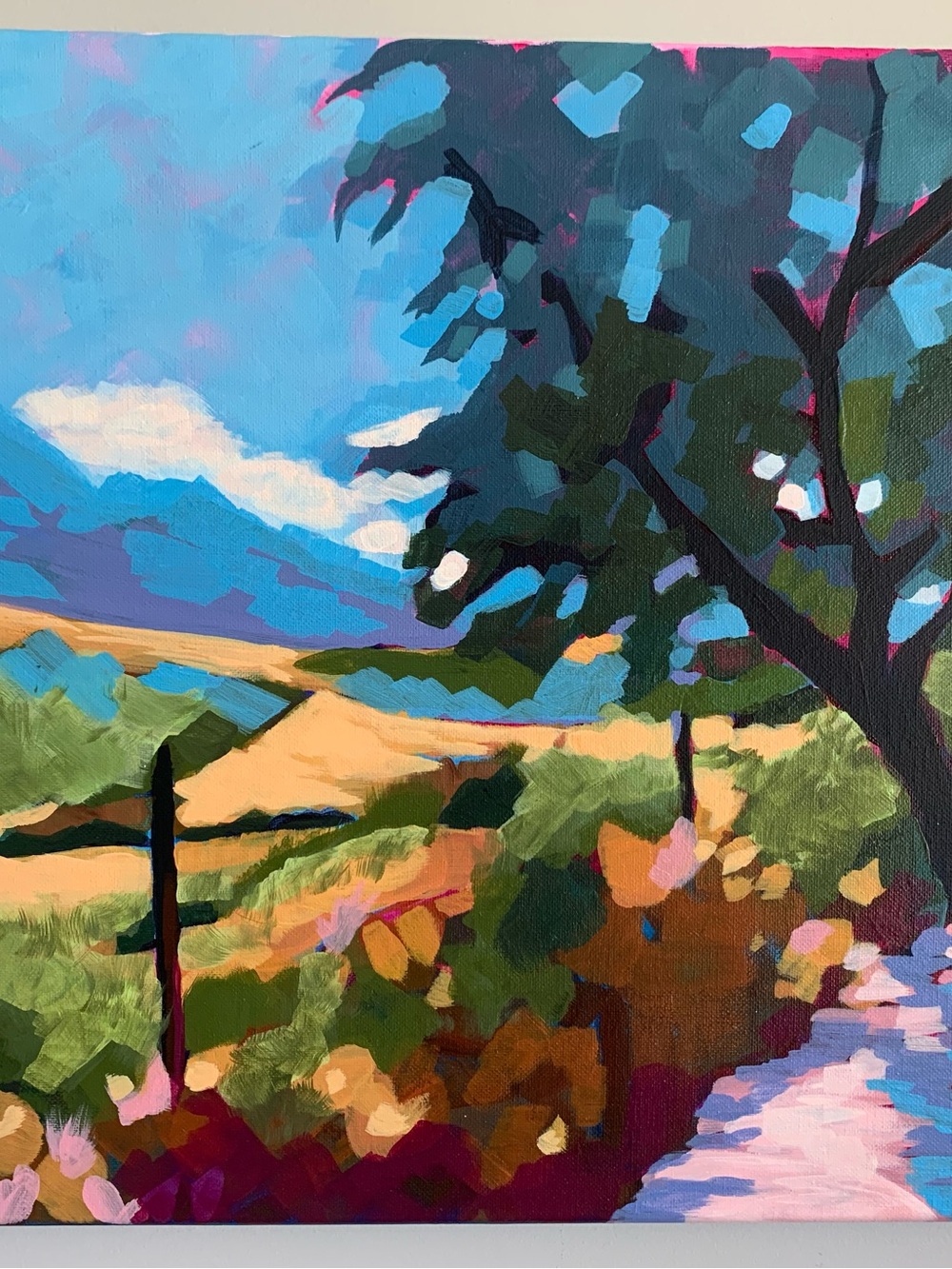 Vibrant Countryside Landscape
Painted by Me 💜
